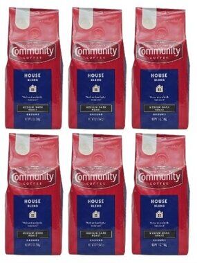 6 PACK Community Coffee House Blend Medium-Dark Roast Ground Coffee 12 Oz